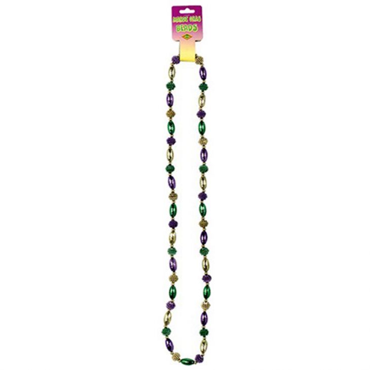 Mardi Gras Beads: 43" Oval Berry Beads Necklace (per dozen) main image